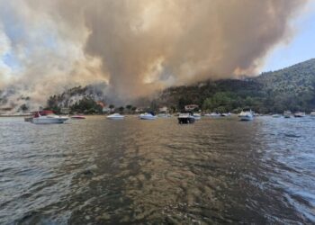 Φωτιά στη Βουρβουρού Χαλκιδικής