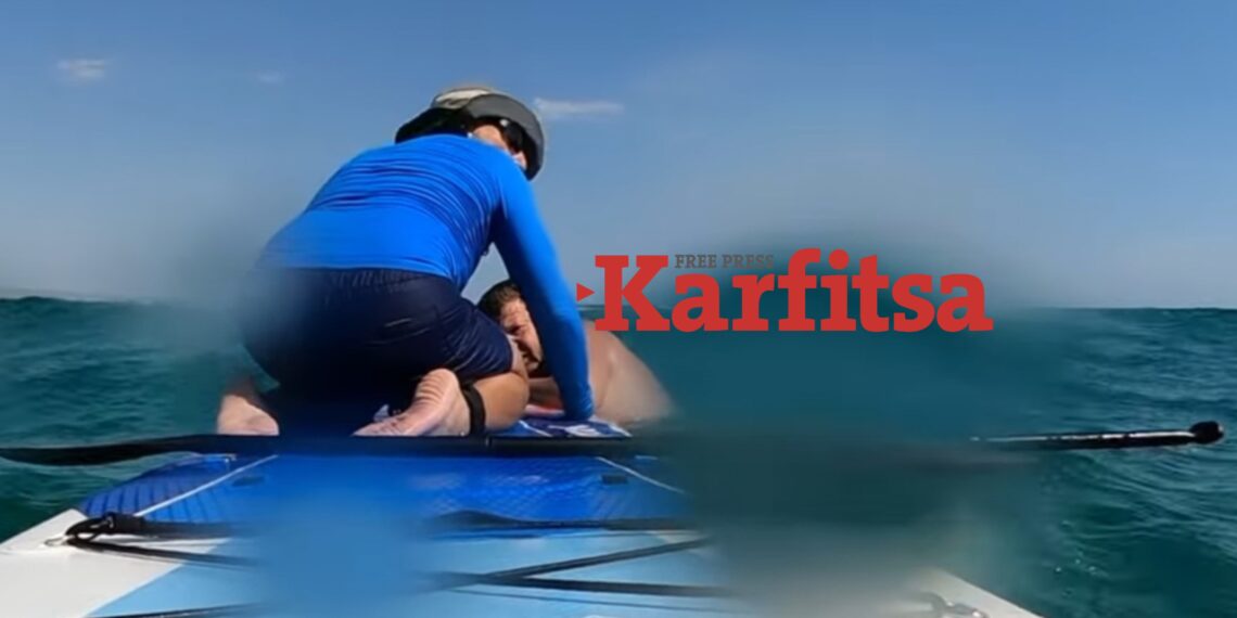 Επανομή: «Άκουσα τσιρίδες μέσα από τη θάλασσα» - Σέρφερ έσωσε πατέρα και τα δύο του παιδιά από τα κύματα (Video)