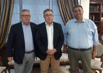 Συνάντηση του γραμματέα της ΑΔΜΘ, Δ. Γαλαμάτη, με τους Θ. Μαρκόπουλο και Αλ. Ιωσηφίδη