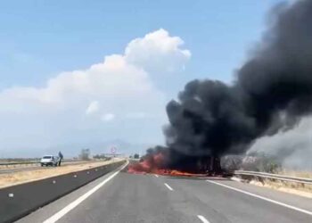 Φονικό τροχαίο στην Εγνατία Οδό: Πώς τυλίχθηκε στις φλόγες το ΙΧ με τους τρεις νεκρούς