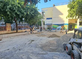 Ολική μεταμόρφωση στην αυλή του 20ού δημοτικού σχολείου Καλαμαριάς (photo)