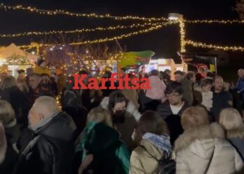 Πυλαία: Λαμπερή φωταγώγηση του χριστουγεννιάτικου δέντρου στο Ελαιόρεμα για τη Μαγική Πόλη (ΦΩΤΟ+Video)