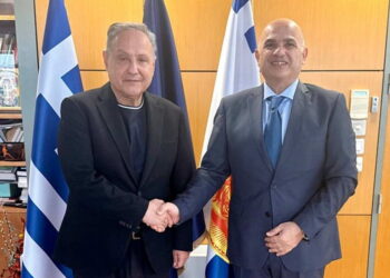 Ο Στέλιος Αγγελούδης συναντήθηκε με τον νέο πρόεδρο της ΔΕΘ Χρήστο Τσεντεμεΐδη