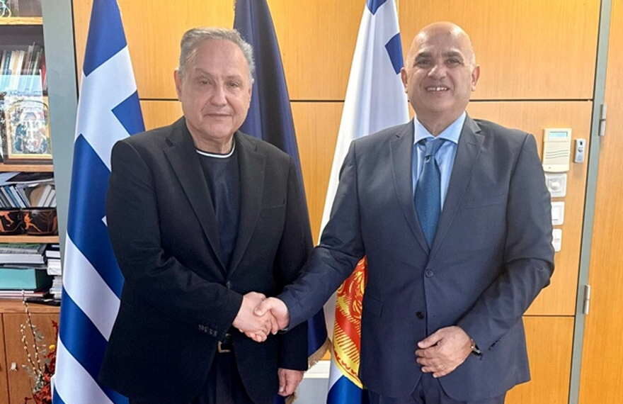 Ο Στέλιος Αγγελούδης συναντήθηκε με τον νέο πρόεδρο της ΔΕΘ Χρήστο Τσεντεμεΐδη