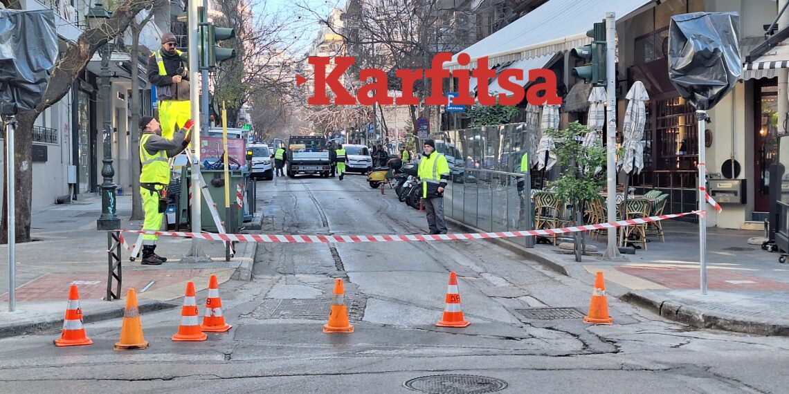Θεσσαλονίκη: Κλειστή η Καρόλου Ντηλ – Ξεκίνησαν οι εργασίες αντιδρόμησης (ΦΩΤΟ+Video)