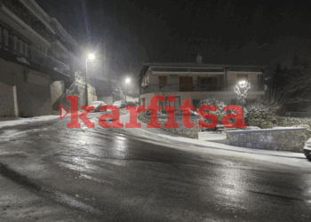 Κλειστός ο δρόμος Χορτιάτη – Αγίου Βασιλείου λόγω χιονόπτωσης (photo)