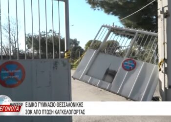 Θεσσαλονίκη: Ξηλώθηκε σιδερένια καγκελόπορτα στην είσοδο ειδικού σχολείου - Σε σοκ μαθητές και εκπαιδευτικοί (Video)