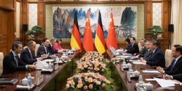 Ο Μερτς πλέκει το εγκώμιο της σινογερμανικής συνεργασίας ενώπιον του κινέζου προέδρου Σι