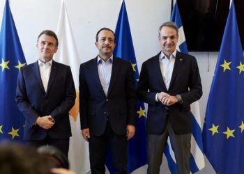 Δείτε Live: Οι κοινές δηλώσεις Μητσοτάκη, Μακρόν, Χριστοδουλίδη