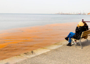 Ερυθρά παλίρροια ξανά στη Θεσσαλονίκη – Καφέ «πέπλο» κάλυψε τον Θερμαϊκό (βίντεο)