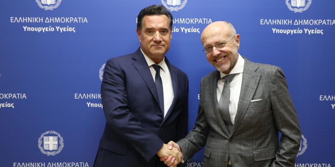 H συνάντηση του Άδωνι Γεωργιάδη με τον απερχόμενο Δημήτρη Βαρτζόπουλο
