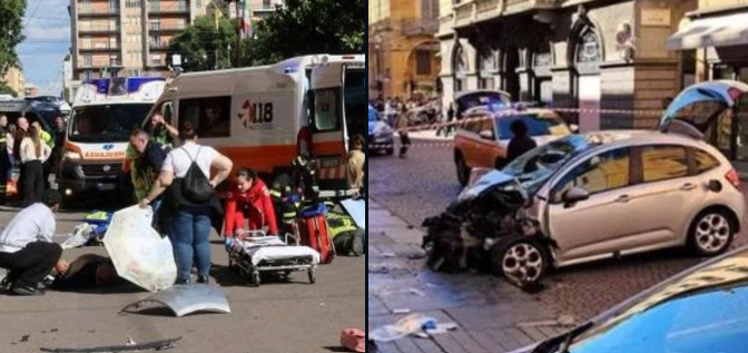 Μόντενα: Χάος στο κέντρο της πόλης – Αυτοκίνητο έπεσε σε πεζούς και ακολούθησε επίθεση με μαχαίρι