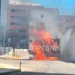 Στιγμές τρόμου στην Καβάλα: Λεωφορείο πήρε φωτιά λίγα μέτρα από το νοσοκομείο (video)