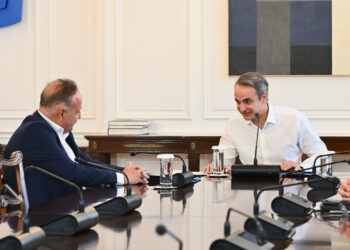 Συνάντηση Μητσοτάκη – Αγγελούδη: Στόχος η νέα ΔΕΘ έως το 2030 (VIDEO)