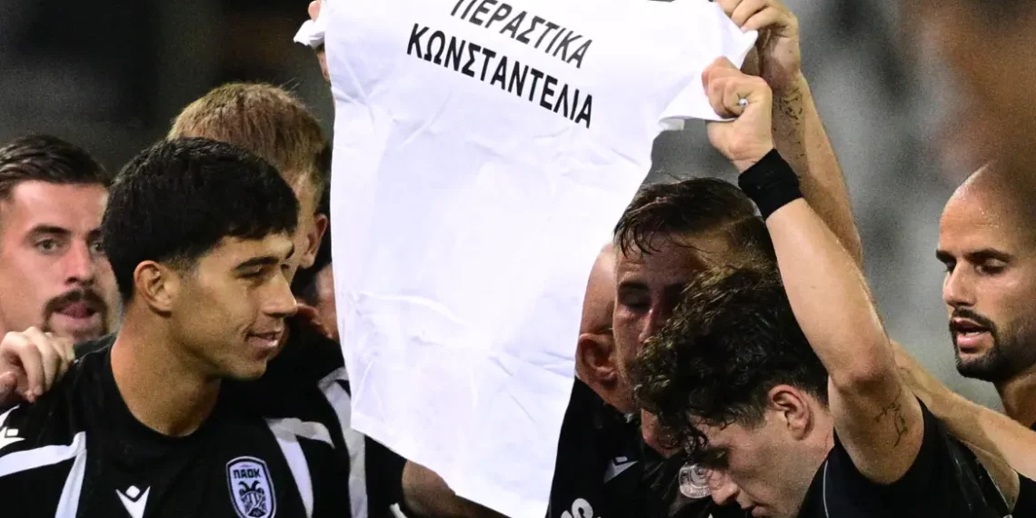 «Περαστικά, Γιάννη»: Η συγκινητική αφιέρωση του ΠΑΟΚ στον Κωνσταντέλια μετά το γκολ του Πέλκα