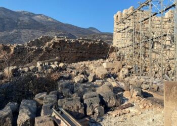 Αυτοψία Λίνας Μενδώνη στα Αιγόσθενα μετά το πέρασμα της πυρκαγιάς