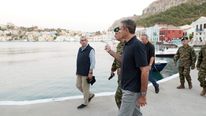 Στα ακριτικά φυλάκια Ρω και Στρογγύλη ο Κυριάκος Μητσοτάκης