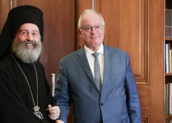 Στο Προεδρικό Μέγαρο ο Αρχιεπίσκοπος Αυστραλίας Μακάριος – Στο επίκεντρο η ομογένεια και η ελληνική γλώσσα