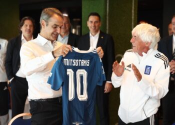 Ο Κυριάκος Μητσοτάκης επισκέφτηκε την εθνική